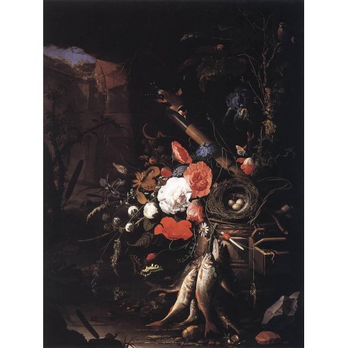 Still Life with Fishes and Bird Nest