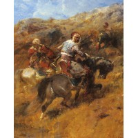 Arab Warriors On A Hillside