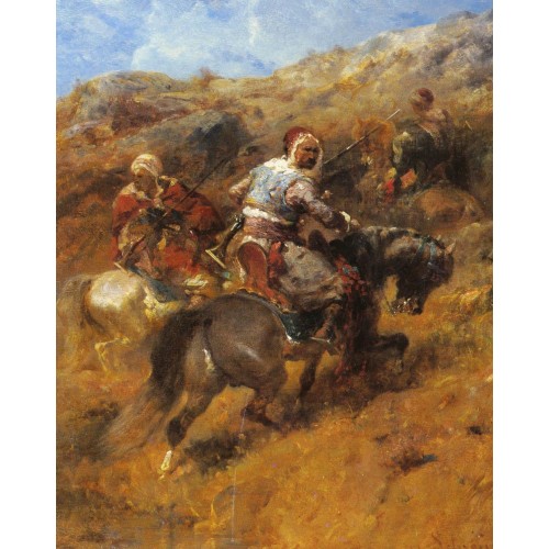 Arab Warriors On A Hillside