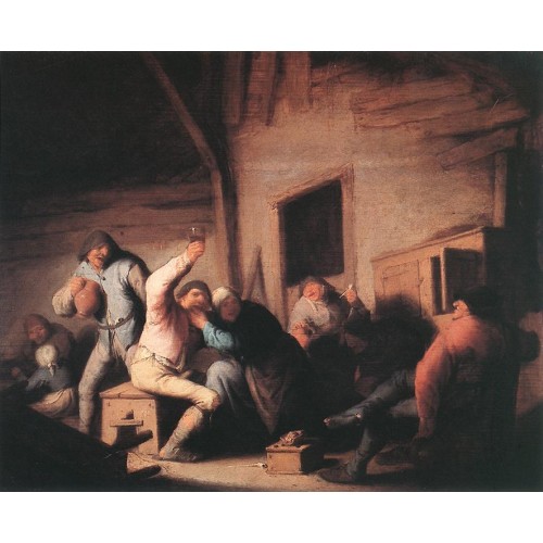 Carousing Peasants in a Tavern