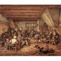 Feasting Peasants in a Tavern