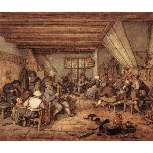 Feasting Peasants in a Tavern
