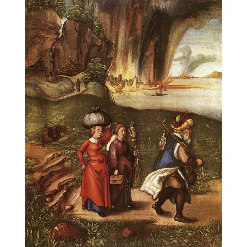 Lot Fleeing with his Daughters from Sodom