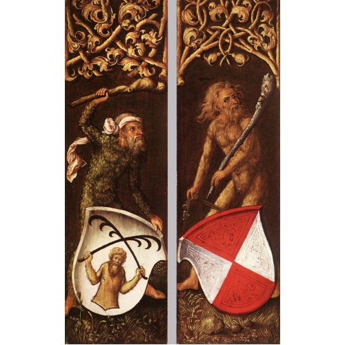 Sylvan Men with Heraldic Shields