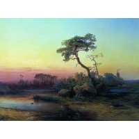 Landscape with pine 1854