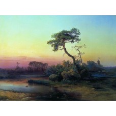 Landscape with pine 1854