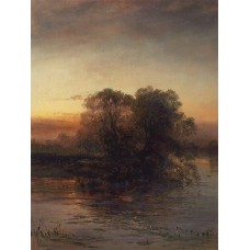 Pond at dusk 1879