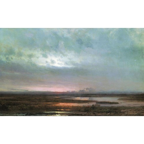 Sundown over a marsh 1871