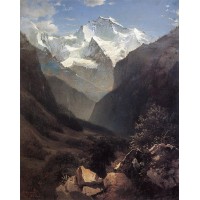 Type in the swiss alps mount small ruhen 1862