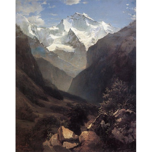 Type in the swiss alps mount small ruhen 1862