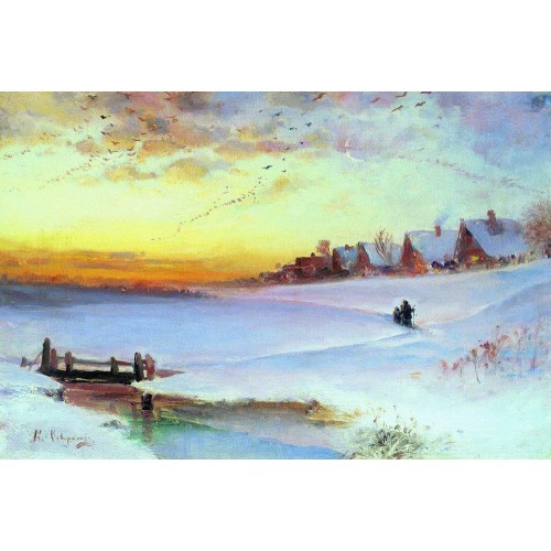 Winter landscape thaw