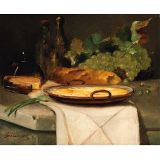 Still life of a draped table