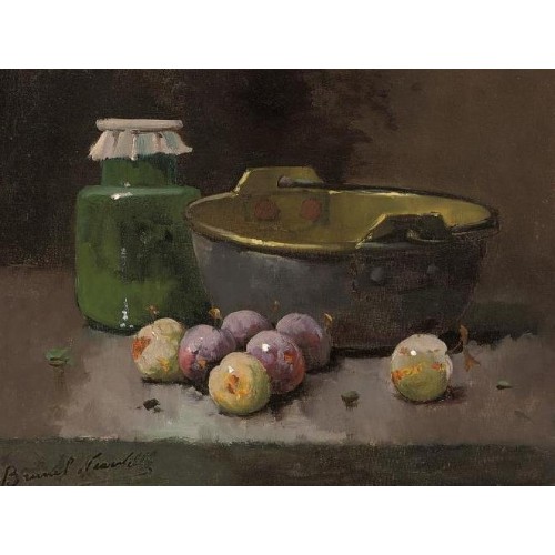 Still life with plums