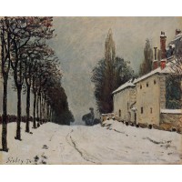 Snow on the Road Louveciennes (Chemin de la Machine)