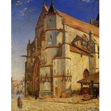 The Church at Moret in the Morning Sun