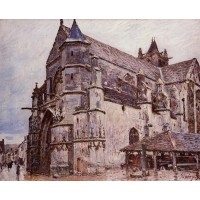 The Church at Moret Rainy Morning