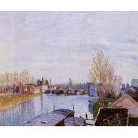 The Loing at Moret the Laundry Boat