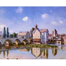 The Moret Bridge in the Sunlight