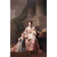 Queen Charlotte with her Two Children