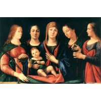 Mary and Child with Sts Mary Magdalene and Catherine