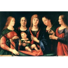 Mary and Child with Sts Mary Magdalene and Catherine