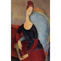 Jeanne Hebuterne Seated in an Armchair