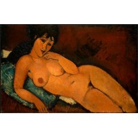 Nude on a Blue Cushion