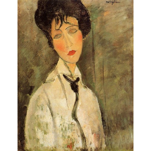 Portrait of a Woman in a Black Tie