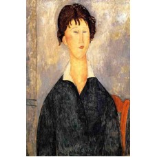 Portrait of a Woman with a White Collar
