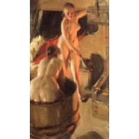 Women bathing in the sauna