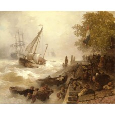 Return To Harbour In Rough Seas