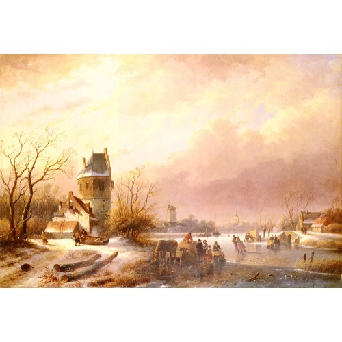 Skaters On A Frozen River