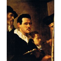 Self Portrait with the Artist's Father and Nephew Antonio