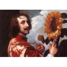 Self portrait with a Sunflower