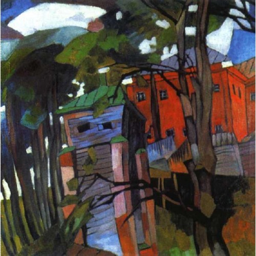 Landscape with a red house 1917