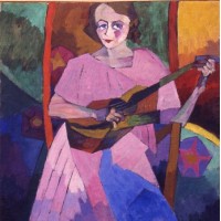 Woman with guitar 1913