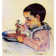 Child Eating Soup