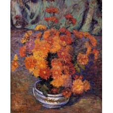 Vase of Chrysanthemums