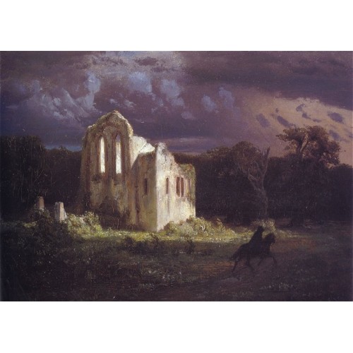 Ruins in a Moonlit Landscape