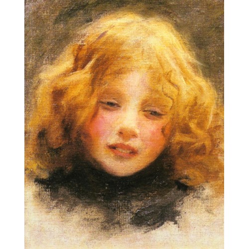 Head study of a young girl