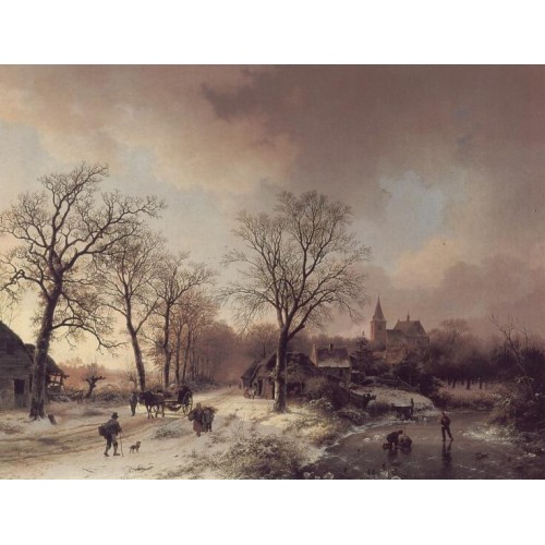 Figures in a Winter Landscape