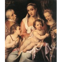 Holy Family with the Infant St John the Baptist and St Cathe