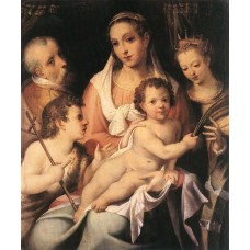 Holy Family with the Infant St John the Baptist and St Cathe