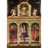 Virgin Enthroned with the Child on her Knee (polyptych)