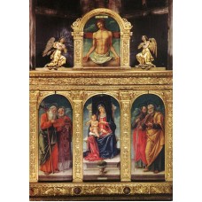 Virgin Enthroned with the Child on her Knee (polyptych)