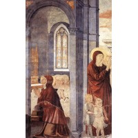 St Augustine Cycle Leaving his Mother
