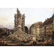 The Ruins of the Old Kreuzkirche in Dresden