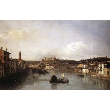 View of Verona and the River Adige from the Ponte Nuovo