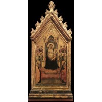 Madonna and Child Enthroned with Angels and Saints