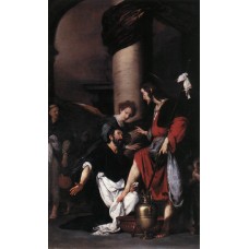 St Augustine Washing the Feet of Christ